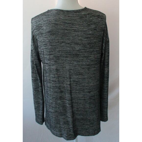 Mudd Women's Long Sleeve Gray & Black Open Front Cardigan Sweater Size Medium - Picture 5 of 10